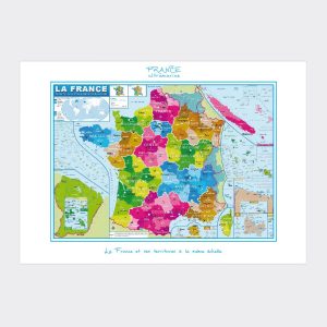 Alternatif, Poster Carte France et ses territoires 50 x 70 cm