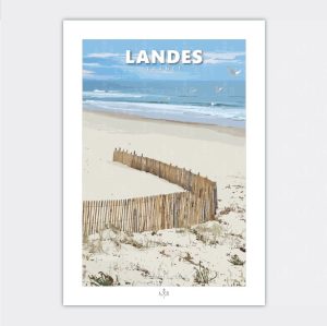 Affiche Poster Landes, Littoral Landais
