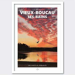 40 Vieux-Boucau, lac marin au crépuscule.