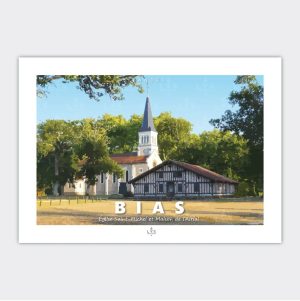 Affiche Poster Tourisme 40 Landes Bias 30 x 40 cm