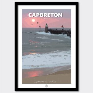 40 Capbreton, l'estacade au couchant