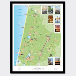 Cadre Poster carte Marensin