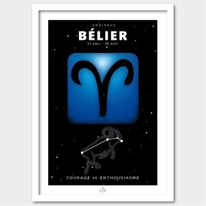 Cadre Poster Graphisme, Bélier.