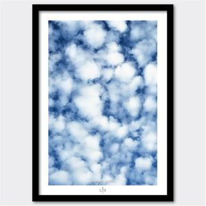 Cadre Poster Graphisme, nuages coton.