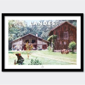40  Landes, maison traditionnelle.