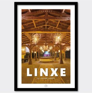 40 Linxe, Le marché couvert.